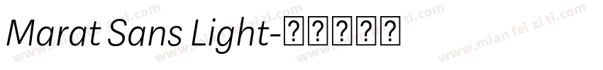 Marat Sans Light字体转换